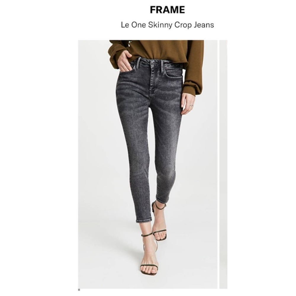 Frame Le one Skinny Mid-rise skinny jeans dark gray